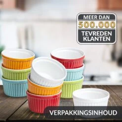 Chefarone Mini Ronde Ovenschalen - Mini Vormpjes Set Van 10 - Bakvormen Keramiek 200 ML - Crème Brulée Schaaltje - Multicolor 17 Chefarone Mini Ronde Ovenschalen - Mini Vormpjes Set Van 10 - Bakvormen Keramiek 200 ML - Crème Brulée Schaaltje - Multicolor -Kookpot Serie Winkel 1200x1200 1586