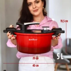 Rosmarino - Snelkookpan Met Glazen Deksel - Zwart - Ø24cm - 5 Liter - 100% PFAS & PFOA Vrij - Aluminium - Pressure Cooker - Non-stick Minerale Coating - Ergonomische Handgrepen - Geschikt Voor Alle Warmtebronnen -Kookpot Serie Winkel 1200x1200 1588