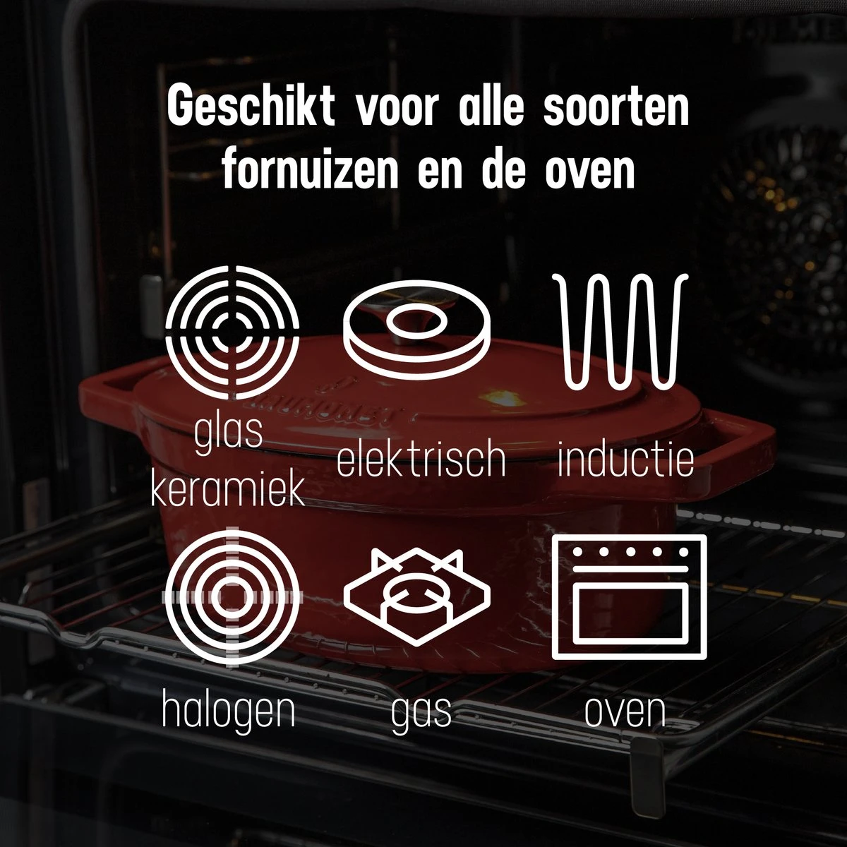 Daumonet Bocuse Rouge Gietijzeren Braadpan - Sudderpan Kersen Rood - Ovaal - Ø 29 Cm - 3 Liter - PFAS & PFOA Vrij - Emaille - Geschikt Voor Alle Warmtebronnen - Elektrisch - Gas - Halogeen - Inductie - Keramisch - Vaatwasserbestendig 10 Daumonet Bocuse Rouge Gietijzeren Braadpan - Sudderpan Kersen Rood - Ovaal - Ø 29 Cm - 3 Liter - PFAS & PFOA Vrij - Emaille - Geschikt Voor Alle Warmtebronnen - Elektrisch - Gas - Halogeen - Inductie - Keramisch - Vaatwasserbestendig - Afbeelding 8