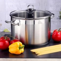 Haushalt Soeppan Met Glazen Deksel - 10 Liter- RVS -Kookpot Serie Winkel 1200x1200 1617