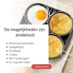Anti-aanbak Pancake Pan | American Pancake Pan | Omelet Pan | Geschikt Voor Inductie & Alle Warmtebronnen | Eierpan | Omeletmaker | Pancake Maker | Mini Pannenkoekenpan -Kookpot Serie Winkel 1200x1200 168