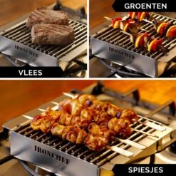 IRONCHEF Lavastenen Grill - Geschikt Voor Gasfornuis - Barbecue - BBQ - Grillplaat - Grilplaat - Bakplaat - Grillpan -Kookpot Serie Winkel 1200x1200 19