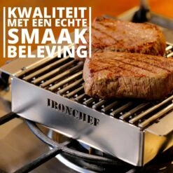 IRONCHEF Lavastenen Grill - Geschikt Voor Gasfornuis - Barbecue - BBQ - Grillplaat - Grilplaat - Bakplaat - Grillpan -Kookpot Serie Winkel 1200x1200 20