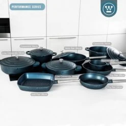 Westinghouse Performance Series - Wokpan Inductie - 28cm Luxe Wok Met Deksel - Blauw - Geschikt Voor Alle Warmtebronnen -Kookpot Serie Winkel 1200x1200 264
