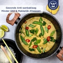 Westinghouse Kookpan/Braadpan Inductie - Ø 24 Cm - Zwart Marmer - Speciale Editie -Kookpot Serie Winkel 1200x1200 280