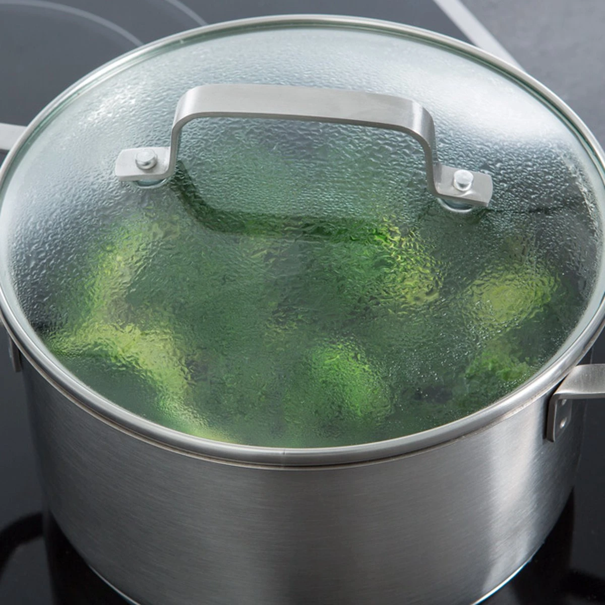 BK Bistro Pannenset - 4-delig - RVS - Glazen Deksel - Inductie 4 BK Bistro Pannenset - 4-delig - RVS - Glazen Deksel - Inductie - Afbeelding 2