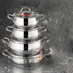 Karaca Emirgan Pannenset - 8 Delig - Geschikt Voor Inductie 12 Karaca Emirgan Pannenset - 8 Delig - Geschikt Voor Inductie -Kookpot Serie Winkel 1200x1200 337