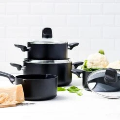 GreenPan Memphis Pannenset - 4-delig - Zwart - Inductie - PFAS-vrij -Kookpot Serie Winkel 1200x1200 355