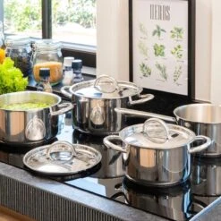 Sola Pannenset Blizz - 4 Delig - Ø Cm - Zilver - RVS - Sandwichbodem -Kookpot Serie Winkel 1200x1200 383