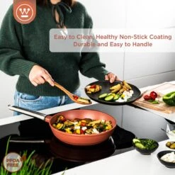 Westinghouse Performance Series - Koekenpan Inductie 28cm - Oven Geschikt - Rood - Geschikt Voor Alle Warmtebronnen -Kookpot Serie Winkel 1200x1200 439