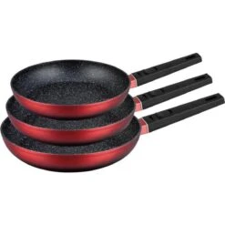 Royal Swiss Koekenpannenset 3-delig (rood) Marmeren Coating -Kookpot Serie Winkel 1200x1200 451