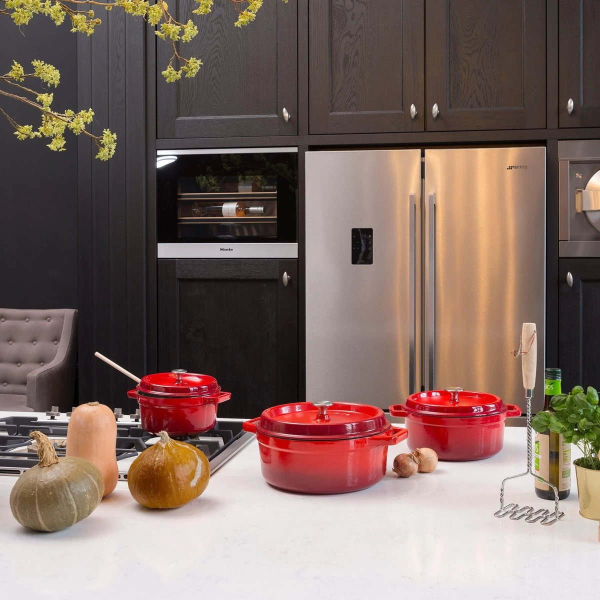 Sola Braadpan Gietijzer - Ø 20 Cm - Oranje/Rood - Gietijzer - Extra Zware Bodem 5 Sola Braadpan Gietijzer - Ø 20 Cm - Oranje/Rood - Gietijzer - Extra Zware Bodem - Afbeelding 3