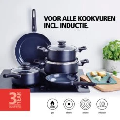 Brabantia Cooking Pleasure Set - 5 Delig - Inductie - Keramische Anti Aanbaklaag - Pfas Vrij -Kookpot Serie Winkel 1200x1200 849