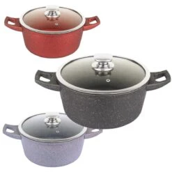 Royalty Line - Marble Soep/braadpan - Met Glazen Deksel Zwart - 20 CM. RL-BS20ML -Kookpot Serie Winkel 1200x1200 88