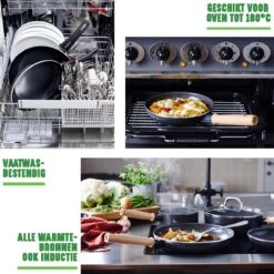 GreenChef Vintage Wokpan 28cm/3.7L - Zwart - Inductie - PFAS-vrij -Kookpot Serie Winkel 1200x1200 908