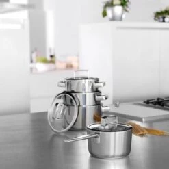 BK Conical Deluxe Kookpannenset - 5 Delig - RVS 22 BK Conical Deluxe Kookpannenset - 5 Delig - RVS -Kookpot Serie Winkel 1200x1200 94