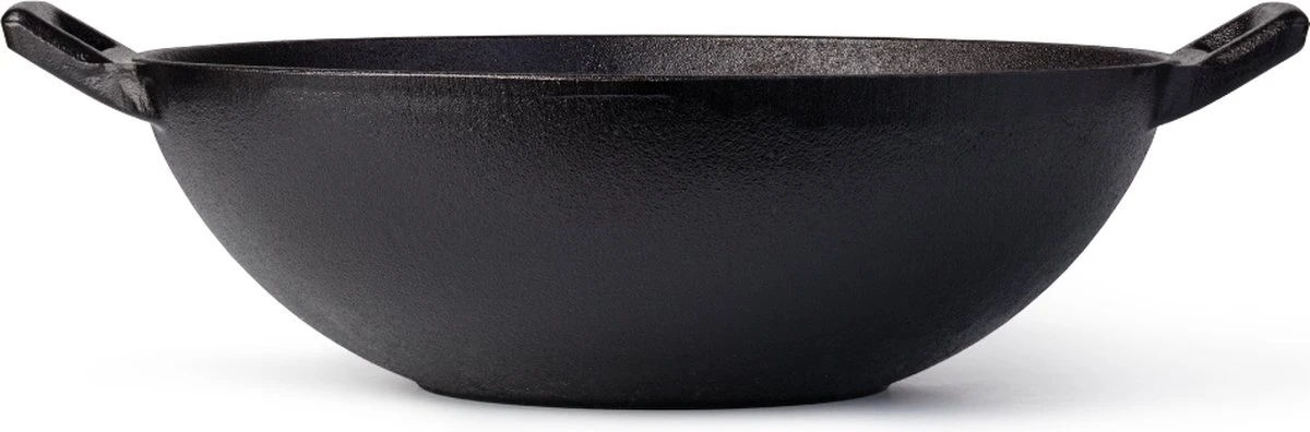 Orange85 Gietijzeren Wokpan - Alle Warmtebronnen - Inductie - Wok - Zwart - 31cm - Gietijzer - Wokpannen 4 Orange85 Gietijzeren Wokpan - Alle Warmtebronnen - Inductie - Wok - Zwart - 31cm - Gietijzer - Wokpannen - Afbeelding 2