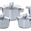 BK Conical Deluxe Kookpannenset - 5 Delig - RVS 1 BK Conical Deluxe Kookpannenset - 5 Delig - RVS -Kookpot Serie Winkel 1200x459