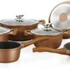 Herenthal Royal HT-CBS1010M - Pannenset - 10 Delig - Marmeren Coating - Met Glazen Deksels - Inductie - Brons Koper -Kookpot Serie Winkel 1200x558 1
