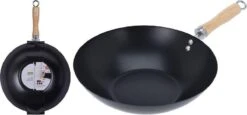 Excellent Houseware Wok Ø30cm Non Stick Zwart Houten Handvat 30 Cm - Pan - Koken - Eten - Keuken -Kookpot Serie Winkel 1200x560 3