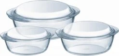Pyrex Optimum Ovenschalenset 1,4 L - 2,1 L - 3 L - 21 X 18 X 8 Cm - 24 X 20 X 10 Cm - 27 X 23 X 11 Cm -Kookpot Serie Winkel 1200x569 1