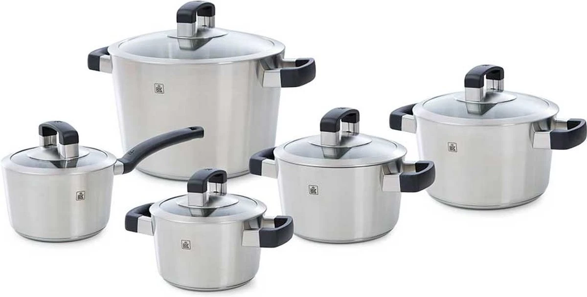 BK Conical Cool Pannenset - 5-delig - RVS - Geschikt Voor Alle Warmtebronnen 14 BK Conical Cool Pannenset - 5-delig - RVS - Geschikt Voor Alle Warmtebronnen - Afbeelding 12