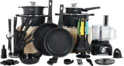 Swiss Pro+ - SWP41D22 - Pannenset 41 Delig - Foodprocessor - Messenblok 8 Delig - Kookgerei Set Met Houder 7 Delig - Starters Pakket - 2022 Serie - Limited Edition -uitzet 14 Swiss Pro+ - SWP41D22 - Pannenset 41 Delig - Foodprocessor - Messenblok 8 Delig - Kookgerei Set Met Houder 7 Delig - Starters Pakket - 2022 Serie - Limited Edition -uitzet -Kookpot Serie Winkel 1200x639