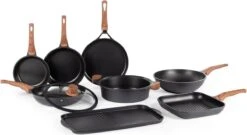 Rosmarino Black Line - Wokpan - Ø30cm - 100% PFAS & PFOA Vrij - Gegoten Aluminium - Non-stick Minerale Coating - Ergonomische Handgreep - Geschikt Voor Alle Warmtebronnen & Vaatwasser 23 Rosmarino Black Line - Wokpan - Ø30cm - 100% PFAS & PFOA Vrij - Gegoten Aluminium - Non-stick Minerale Coating - Ergonomische Handgreep - Geschikt Voor Alle Warmtebronnen & Vaatwasser -Kookpot Serie Winkel 1200x654