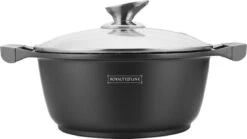 Royalty Line - Marble Soep/braadpan - Met Glazen Deksel Zwart - 20 CM. RL-BS20ML -Kookpot Serie Winkel 1200x675 1