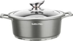Swiss Pro+ | Set 14 Delige Pannenset | Inductie - Pannensets - Glazen Deksel - Met Afneembare Handgreep - Marmeren Interieur -PFAS-vrij | Grey / Silver -Kookpot Serie Winkel 1200x675 19