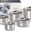 Le Creuset RVS Kookpan 18cm / 20cm / 24cm + Lage Kookpan 20cm + Steelpan 16cm -Kookpot Serie Winkel 1200x707 4
