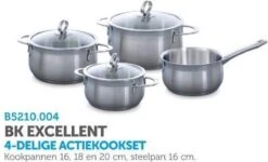BK Excellent Pannenset - 4-delig - RVS - Inductie -Kookpot Serie Winkel 1200x730