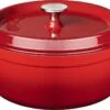 Sola Braadpan Gietijzer - Ø 28 Cm - Oranje/Rood - Gietijzer - Extra Zware Bodem -Kookpot Serie Winkel 1200x735 2