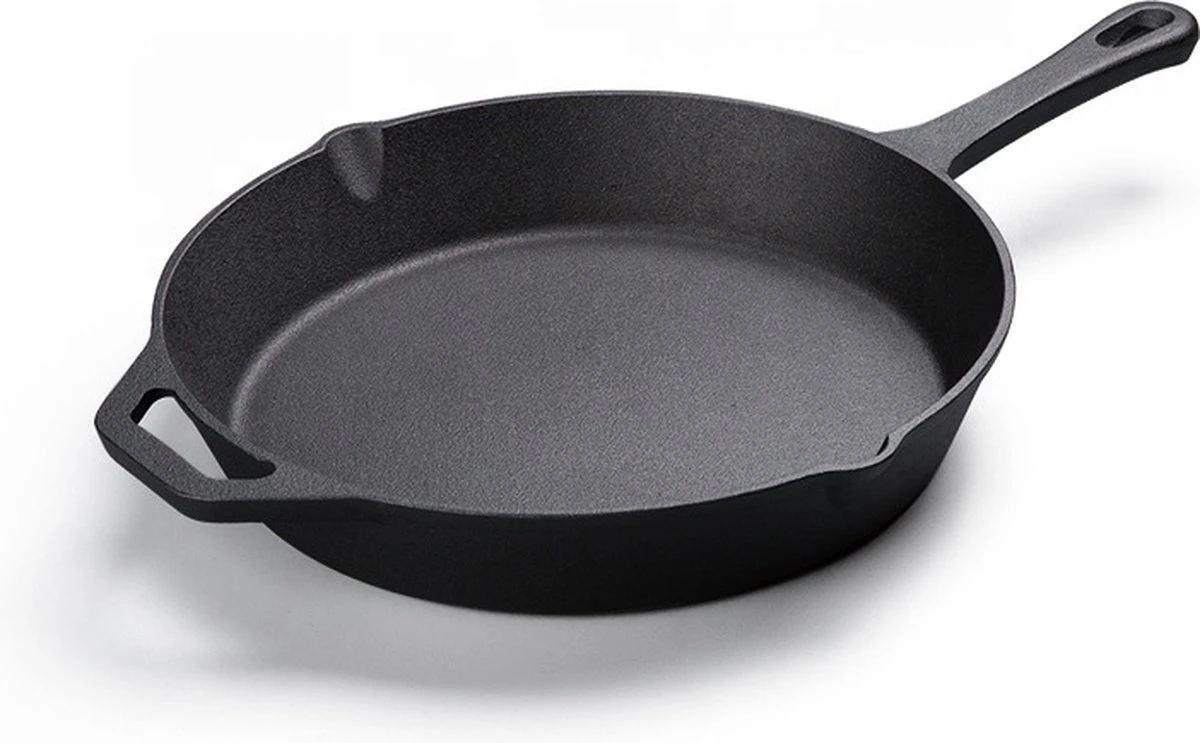 Koock Amsterdam® Skillet - Gietijzer - 25cm - Koekenpan - Geschikt Voor Alle Warmtebronnen 4 Koock Amsterdam® Skillet - Gietijzer - 25cm - Koekenpan - Geschikt Voor Alle Warmtebronnen - Afbeelding 2