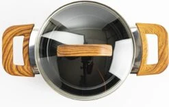 Gero Mark Kookpannenset - 4-delig - Zwart - Houtlook Grepen - Inductie - PFAS-vrij -Kookpot Serie Winkel 1200x760