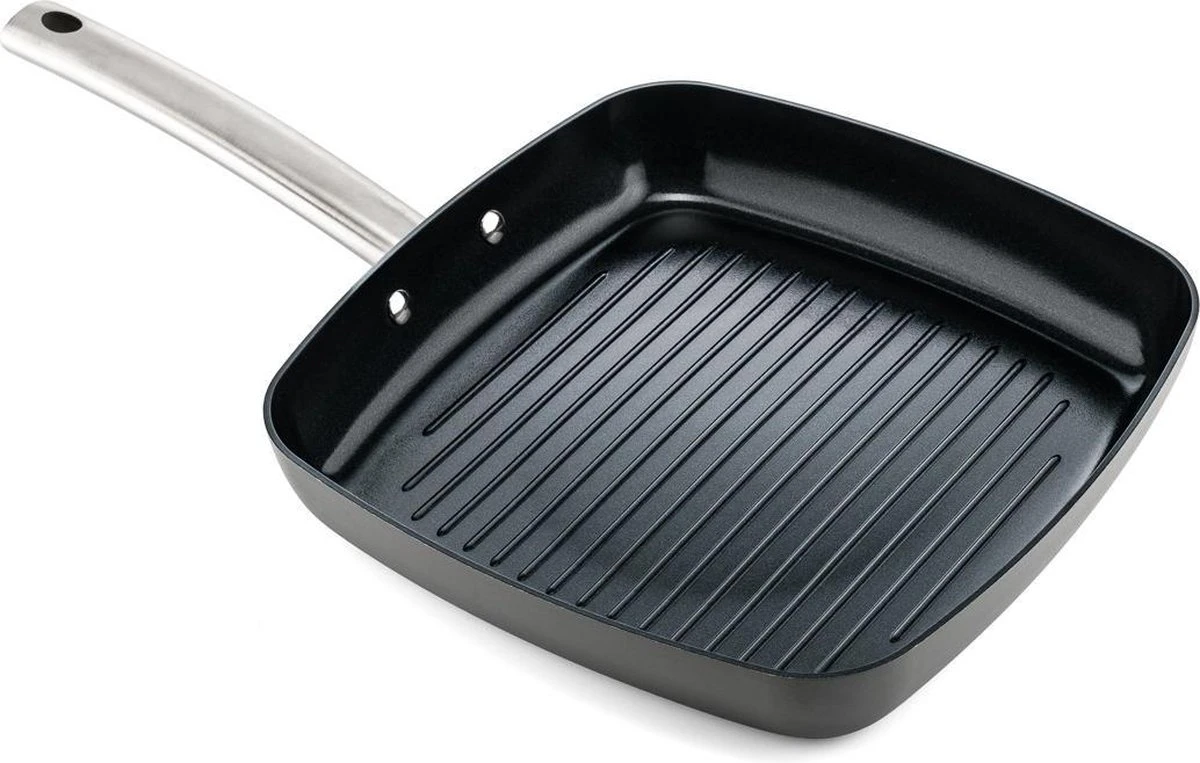 ISENVI Murray Keramische Grillpan 26 CM - RVS Greep 3 ISENVI Murray Keramische Grillpan 26 CM - RVS Greep