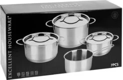 Excellent Houseware 7-delig Pannenset Van Rvs -Kookpot Serie Winkel 1200x783 2