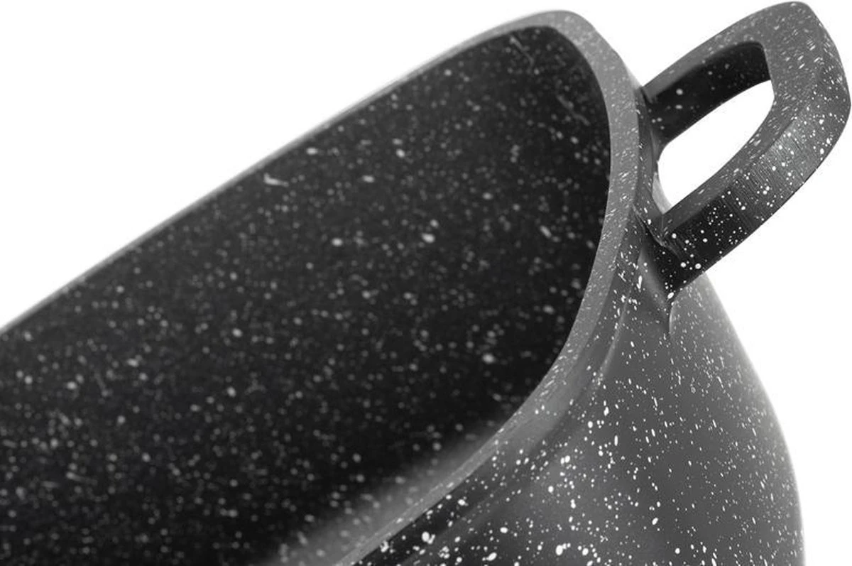 Edënbërg Stonetec Line - 8-delige Luxe Pannenset Van Gesmeed Aluminium - Zwart 7 Edënbërg Stonetec Line - 8-delige Luxe Pannenset Van Gesmeed Aluminium - Zwart - Afbeelding 5