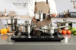 Swiss Pro + Pannenset - 12 Delig - RVS - Roestvrijstalen Kookgerei 18/10 -Kookpot Serie Winkel 1200x799 32