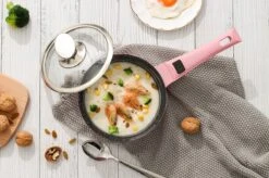 Royalty Line Inductie Pannenset - Luxe 14-delige Pannenset Marmeren Coating - Pannen Met Afneembare Handvaten - Oven-Ready - PFAS-Vrij - Voor Alle Warmtebronnen - Afneembare Koudgrepen - Antiaanbaklaag - Koekenpan Met Glazen Deksels - Roze -Kookpot Serie Winkel 1200x799 74