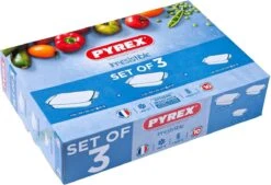 Pyrex Optimum Ovenschalenset 2,1 L - 2,9 L - 3,8 L - 31 X 20 X 6 Cm - 35 X 32 X 6 Cm - 39 X 28 X 7 Cm -Kookpot Serie Winkel 1200x822 8