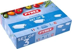 Pyrex Optimum Ovenschalenset 2,1 L - 2,9 L - 3,8 L - 31 X 20 X 6 Cm - 35 X 32 X 6 Cm - 39 X 28 X 7 Cm -Kookpot Serie Winkel 1200x822 9