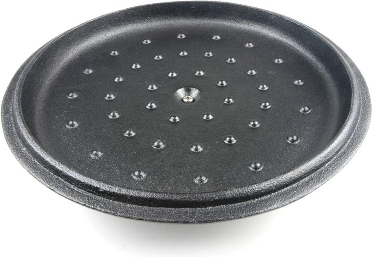 Gietijzeren Braadpan - 28 Cm - Pure Gietijzer - Niet Geëmailleerd - Geschikt Voor Inductie - Stoofpan Met Deksel - Sudderpan - Zwart 7 Gietijzeren Braadpan - 28 Cm - Pure Gietijzer - Niet Geëmailleerd - Geschikt Voor Inductie - Stoofpan Met Deksel - Sudderpan - Zwart - Afbeelding 5