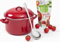 Stamppot / Soeppan, ø24cm, Rood Emaille, Voccelli 7 Stamppot / Soeppan, ø24cm, Rood Emaille, Voccelli -Kookpot Serie Winkel 1200x836 7