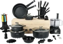 Swiss Pro+ - SWP41D22 - Pannenset 41 Delig - Foodprocessor - Messenblok 8 Delig - Kookgerei Set Met Houder 7 Delig - Starters Pakket - 2022 Serie - Limited Edition -uitzet 15 Swiss Pro+ - SWP41D22 - Pannenset 41 Delig - Foodprocessor - Messenblok 8 Delig - Kookgerei Set Met Houder 7 Delig - Starters Pakket - 2022 Serie - Limited Edition -uitzet -Kookpot Serie Winkel 1200x839 2