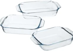 Pyrex Optimum Ovenschalenset 2,1 L - 2,9 L - 3,8 L - 31 X 20 X 6 Cm - 35 X 32 X 6 Cm - 39 X 28 X 7 Cm -Kookpot Serie Winkel 1200x850 1