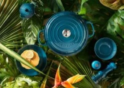 Le Creuset Braadpan Campagnard Signature Deep Teal - ø 30 Cm / 3.5 Liter -Kookpot Serie Winkel 1200x853 4