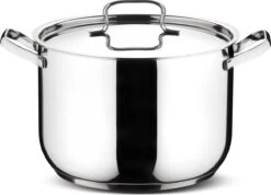 Lagostina Sfisiosa Acciaio SFIZIOSA ACCIAIO 10-delig (hoge Kookpan 22 Cm + Kookpan 18/22 Cm + Hapjespan 24 Cm + Steelpan 14 Cm + Melkpot 12 Cm + Deksels 14/18/22/24 Cm) -Kookpot Serie Winkel 1200x867 1