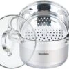 Klausberg 7135 - Stoompan - 3 Delig - 18cm - Rvs - Alle Warmtebronnen 2 Klausberg 7135 - Stoompan - 3 Delig - 18cm - Rvs - Alle Warmtebronnen -Kookpot Serie Winkel 1200x895