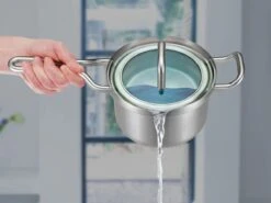 BK Q-linair Master Glas Pannenset - 5-delig - Glazen Deksel - Veilig Afgietsysteem - Inductie -Kookpot Serie Winkel 1200x897